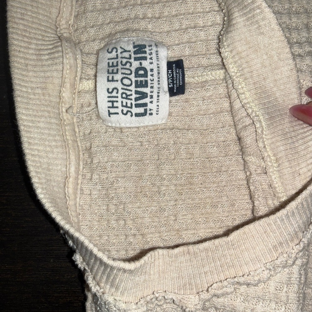 Beige NYC Waffle Knit Sweater - Picture 4 of 6
